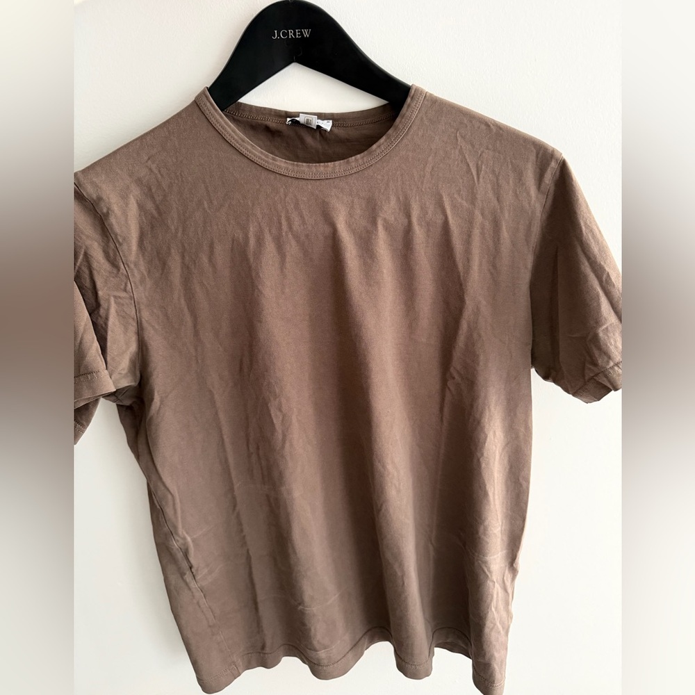 Sunspel Light Brown Short Sleeve Tee